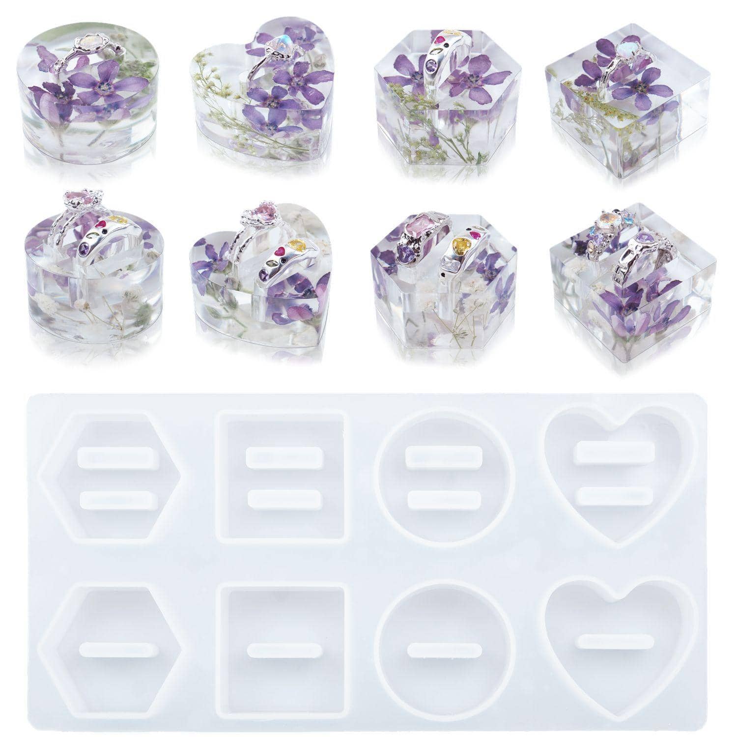 創意心和幾何形狀DIY首飾類模具適合女士適用於珠寶製作