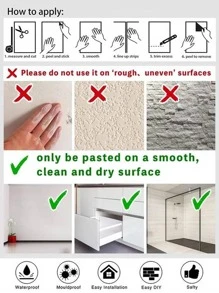 1roll PET Kitchen Sticker, Modern Marble Pattern Waterproof Oil Proof Kitchen Wall Decal For Kitchen,Stickers,Wall Decal, Vinyl Decal For Home Decorations,Spring Decoration Items Refresh Your Home,Rama Decoration Stickers Gifts Birthday Graduation - Black and White - View 12