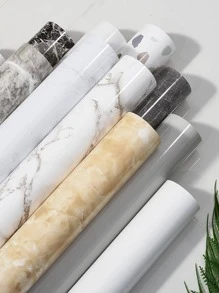 1roll PET Kitchen Sticker, Modern Marble Pattern Waterproof Oil Proof Kitchen Wall Decal For Kitchen,Stickers,Wall Decal, Vinyl Decal For Home Decorations,Spring Decoration Items Refresh Your Home,Rama Decoration Stickers Gifts Birthday Graduation - Black and White - View 6