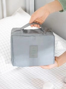 1入組旅行化妝品包、可折疊洗漱包、便攜式懸掛洗漱包、防水懸掛洗漱包更多功能 - 灰色 - 查看 4