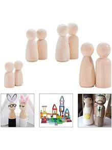 1套木製人偶身體，未完成人形木製人形身體玩偶DIY工藝品，女