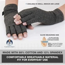 1pair Grey Arthritis Gloves, Modern Anti-slip Breathable Gloves For Pain