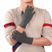1pair Grey Arthritis Gloves, Modern Anti-slip Breathable Gloves For Pain