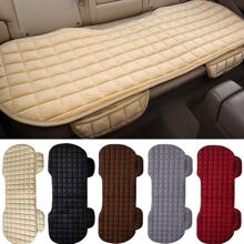 1Pc Rear Car Seat Mat, Universal Rear Back Car Auto Cover Non-Slide Winter Pad, Back Seat Cover Flocking Cloth Covers Keep Warm Car Rear Seat Covers, Rear Seat Cover for Most 5-Seat Cars - Black - View 2