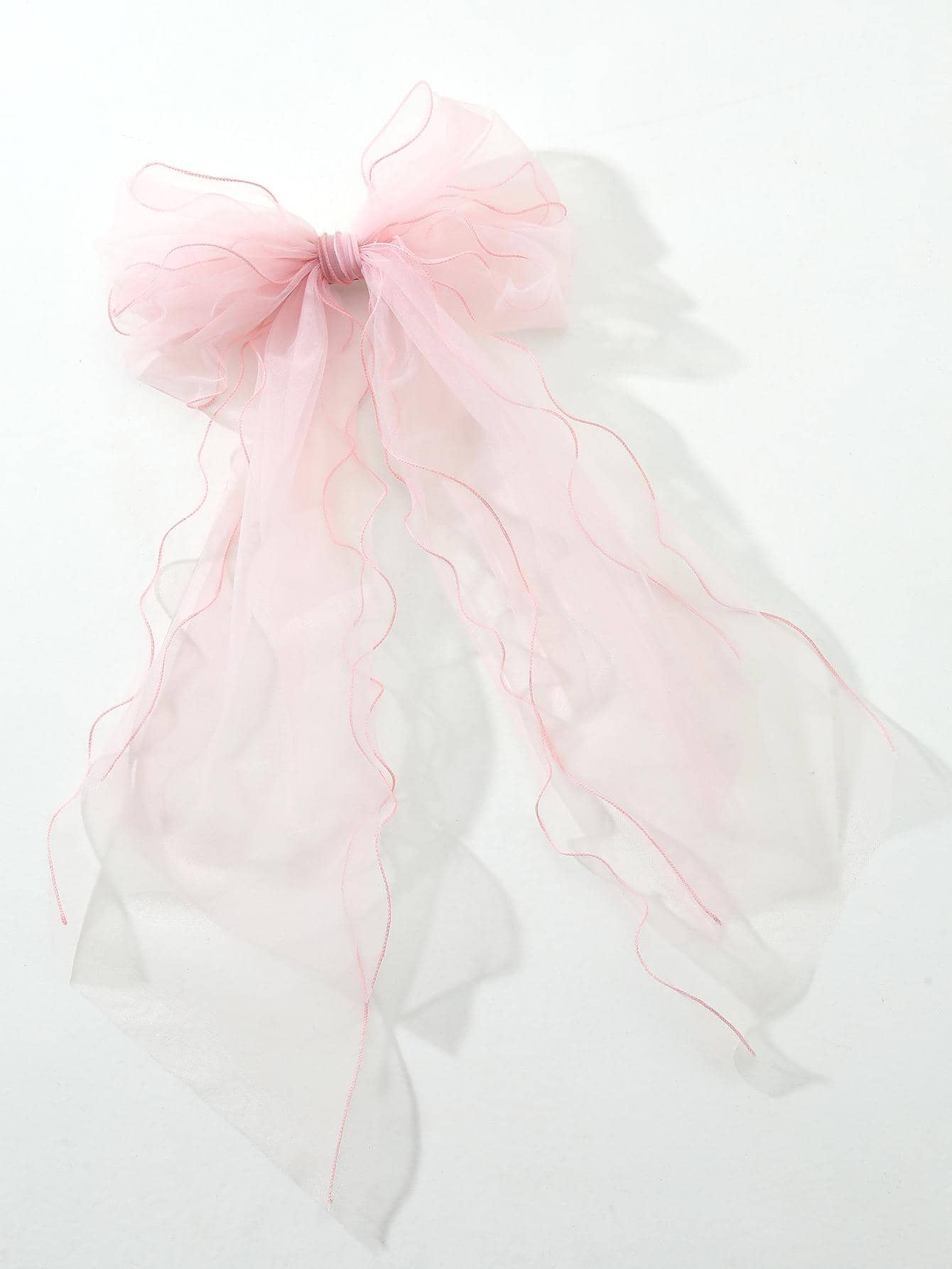 1个女士蝴蝶结装饰学院风发夹，优雅别致，适合发间装饰。情人节配饰 - 粉色 - 查看 1