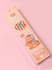 6 piezas con estampado de dibujos animados lápiz - Multicolor - Ver 1