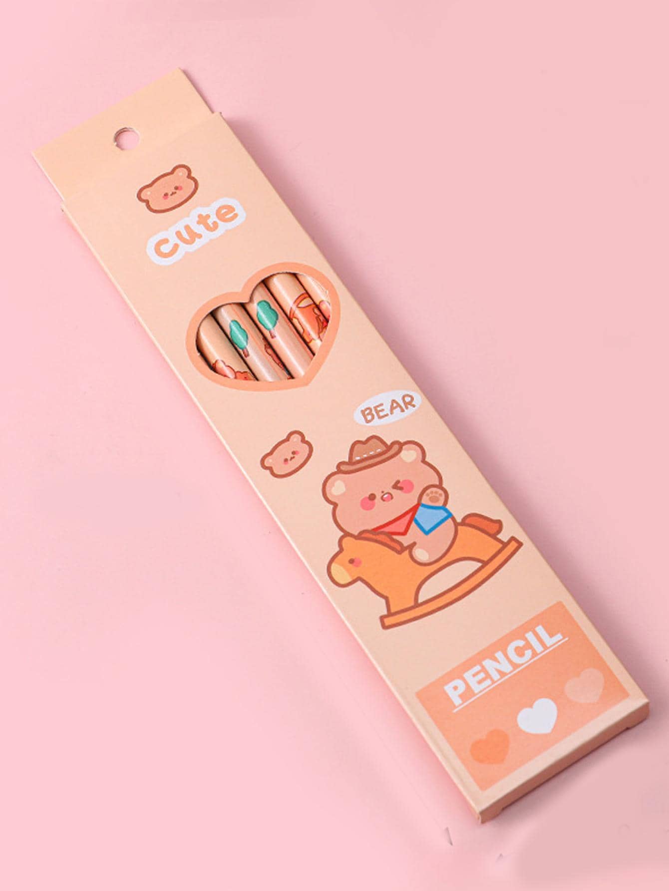 6 piezas con estampado de dibujos animados lápiz - Multicolor - Ver 1