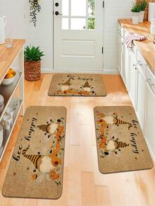 1pc Gonk Pattern Anti-slip Rug, Modern Polyester Floor Mat For Home - Multicolor - View 1