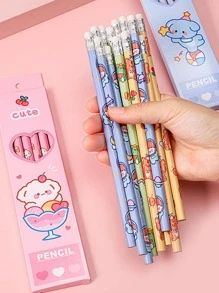 6 piezas con estampado de dibujos animados lápiz - Multicolor - Ver 2