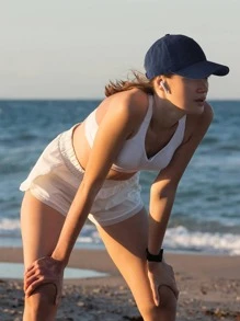 Unisex Vintage Washed Unstructured Baseball Cap Adjustable Dad Hat - Navy Blue - View 3