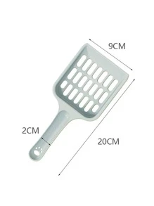 1 pieza Pala para arena para mascotas unicolor con abertura de color al azar para gato para limpieza - Multicolor - Ver 3