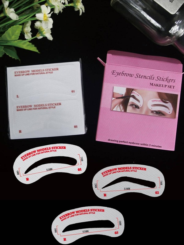 Stencil per eyeliner , 12 paia/set Non tessuto tessuto sopraccigli