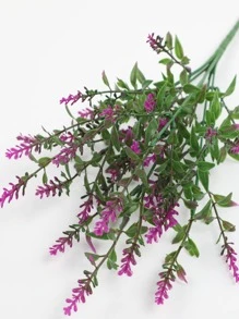 1入組塑料人造花花束，現代人造花束，，婚禮裝飾 - 玫紅色 - 查看 5