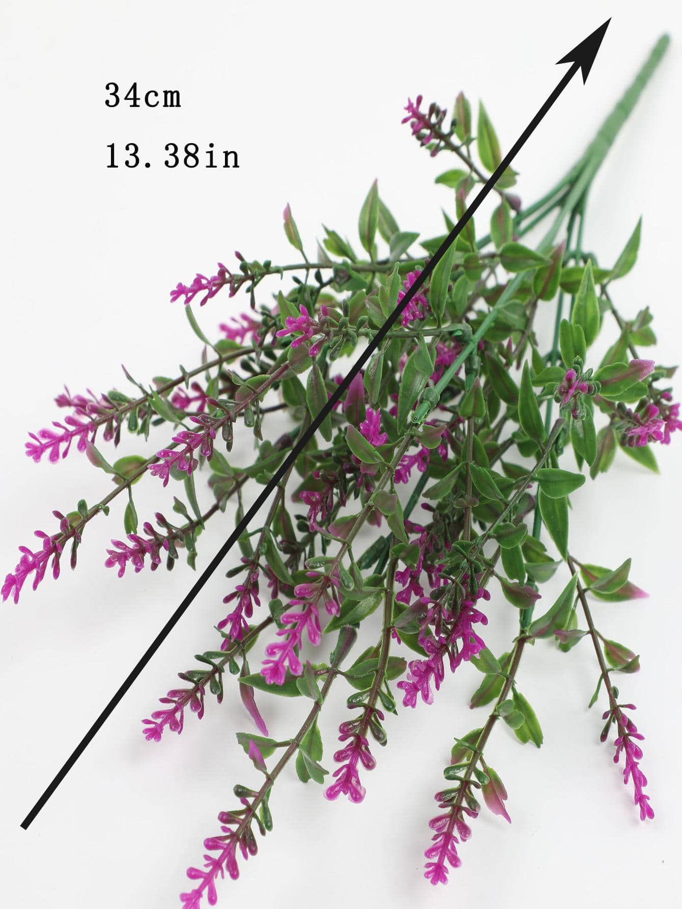 1入組塑料人造花花束，現代人造花束，，婚禮裝飾 - 玫紅色 - 查看 1