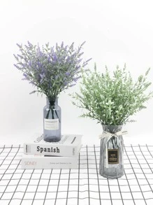 1入組塑料人造花花束，現代人造花束，，婚禮裝飾 - 玫紅色 - 查看 3