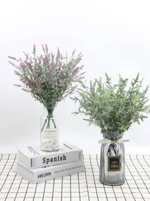 1入組塑料人造花花束，現代人造花束，，婚禮裝飾 - 玫紅色 - 查看 4