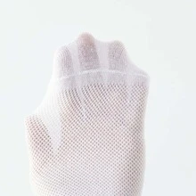 par Dam Solid Andas Casual Osynliga strumpor för sommaren - Vitt - Visa 3