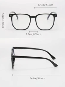 3 pares de gafas cuadradas transparentes para mujer, accesorios de gafas transparentes, accesorios de gafas para mujeres - Multicolor - Ver 5