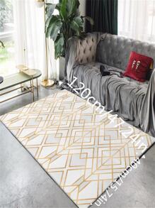 1入組幾何樣式現代滌綸地毯 - 彩色 - 查看 7