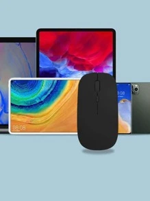 素色靜音無線鼠標 - 黑色 - 查看 4