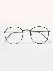 Men Metal Frame Eyeglasses Clear Glasses Accessories - Clear - View 3