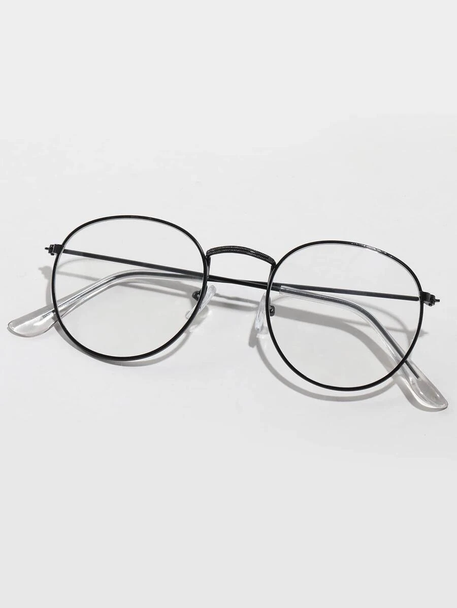 Men Metal Frame Eyeglasses Clear Glasses Accessories - Clear - View 1