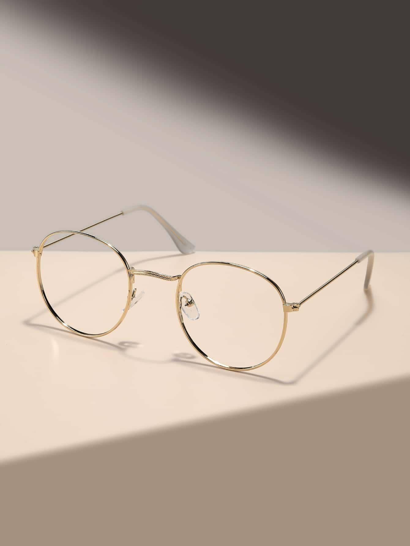 男士金属框架眼镜透明眼镜配件 - 無色 - 查看 1