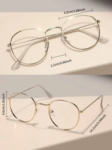 男士金属框架眼镜透明眼镜配件 - 無色 - 查看 5