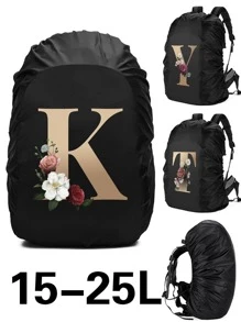 20L Ba Lô Che Mưa Chữ Cái Đầu Hoa Văn Chống Bụi Bao Chống Nước Mưa Cho Lưng Du Lịch Leo Núi Túi bao Da - màu đen - Xem 1