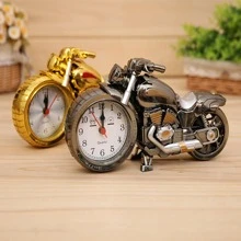 Đồng hồ báo thức hình xe máy 1pc - màu đen - Xem 4