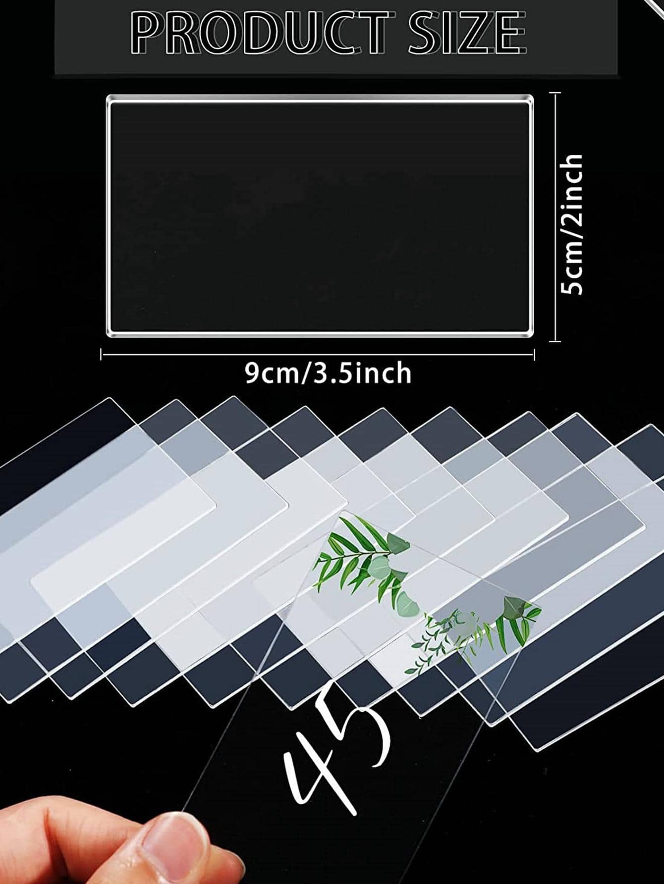 10pcs Clear Party Direction Sign, Modern PMMA Table Sign Chalkboard For Party - Clear - View 4