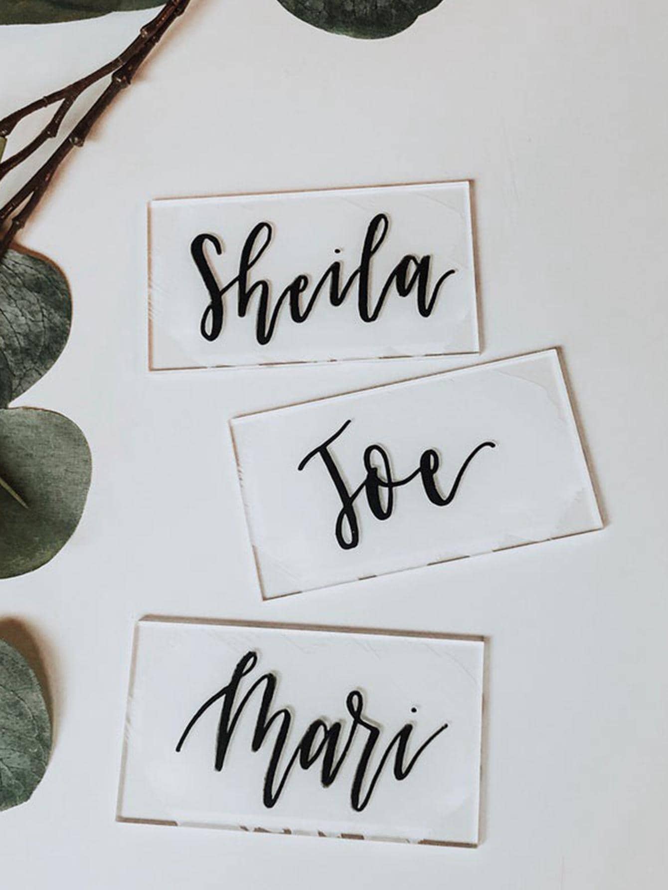 10pcs Clear Party Direction Sign, Modern PMMA Table Sign Chalkboard For Party - Clear - View 2