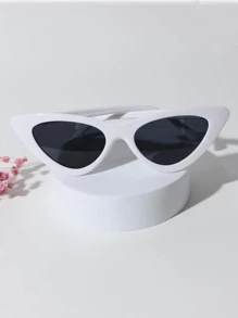 1 对女士猫眼镜框创意时尚眼镜适合夏季流行基本款秋冬女士服装商务休闲礼品 - 黑與白 - 查看 2