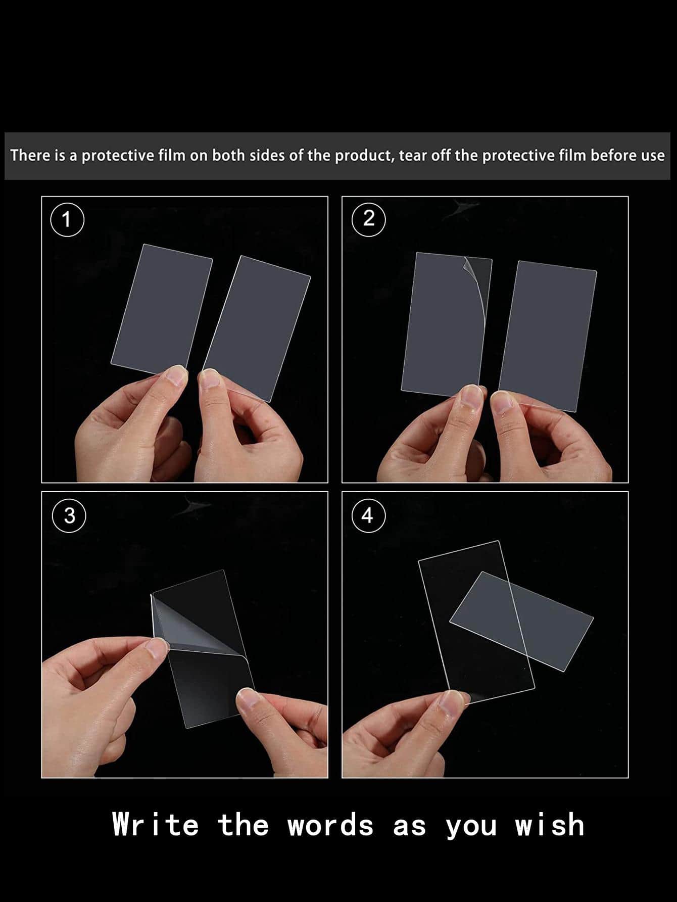 10pcs Clear Party Direction Sign, Modern PMMA Table Sign Chalkboard For Party - Clear - View 5