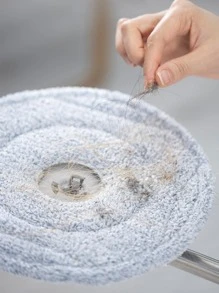 1入組滌綸拖把，現代主義圓形家用吸水拖把 - 灰色 - 查看 7