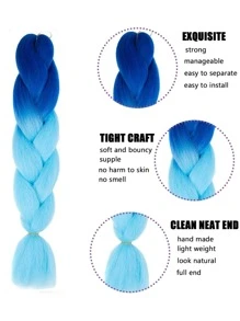 1 cái móc bện tóc 24 inch phần mở rộng tóc tổng hợp - Nhiều màu - Xem 4