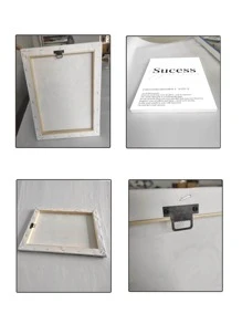 1入組標語圖案裱框畫,現代化學纖維家庭裝飾牆壁藝術繪畫 - 黑與白 - 查看 2