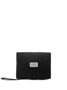 字母貼飾旅行包雙把手運動 - 黑色 - 查看 5