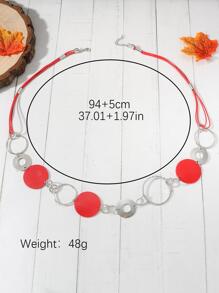 Vòng cổ trang trí hình tròn - Đỏ - Xem 3