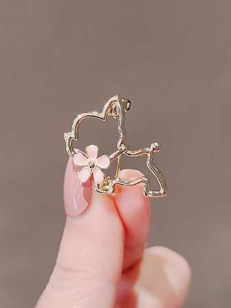 Flower Decor Dog Design Brooch Valentines,Mom,Mother,Mother's Day,Gift