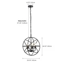 Krishka 4 - Light Dimmable Globe Chandelier