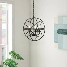 Krishka 4 - Light Dimmable Globe Chandelier