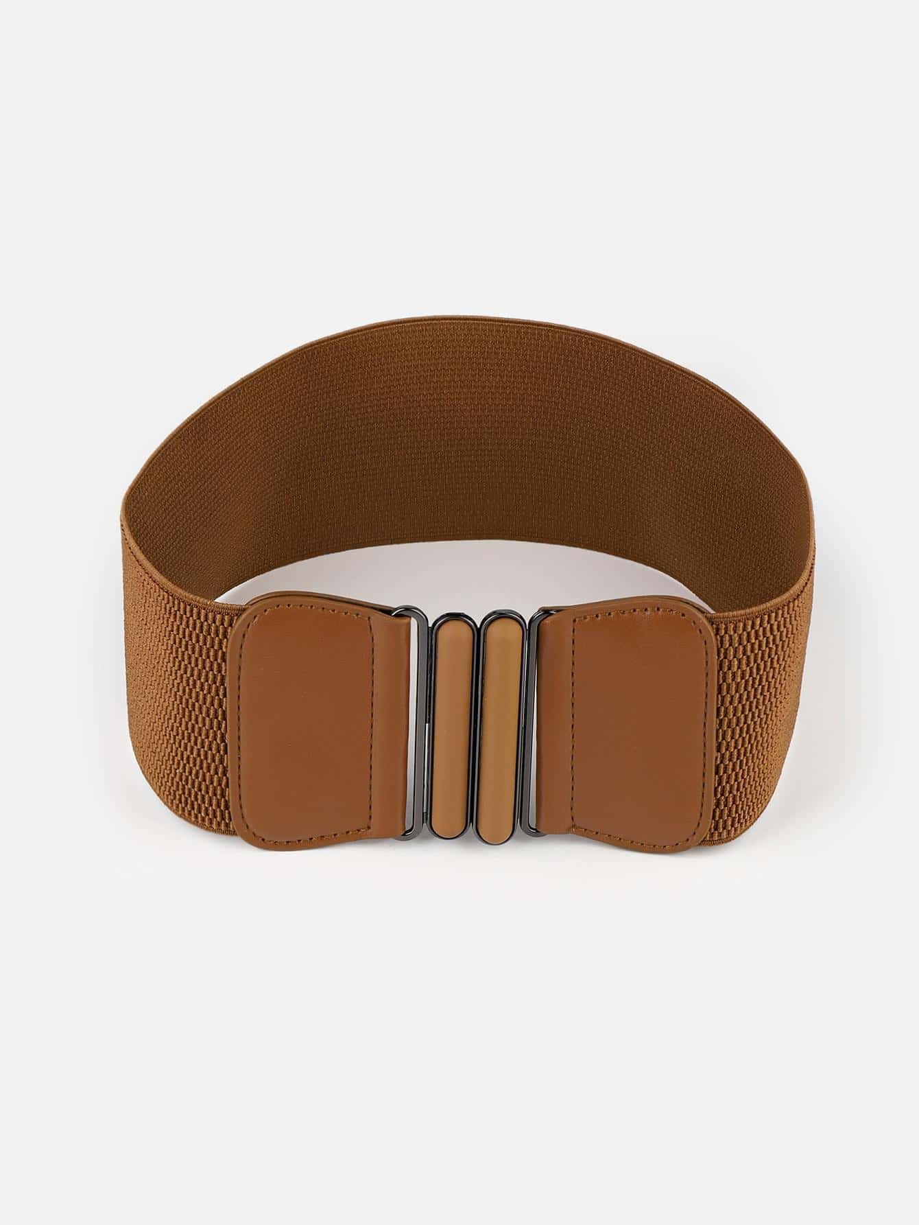 1pc Women Symmetrical Buckle Fashion Corset Belt For Daily Decoration Halloween Fall, Autumn, Halloween - Camel - View 1
