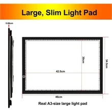 A3 Diamond Painting Light Pad with Built-in Stand, Hawanik A3 Large LED Tracing Light Box with Stand for Vinyl Weeding Drawing - A3 - Xem 6
