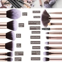 16件套大理石纹化妆刷套装，化妆刷套装，化妆刷包，化妆刷套装，全套化妆刷，化妆刷套装，全套化妆工具，刷子套装，化妆刷套装，化妆礼盒套装 - 黑色 - 查看 7