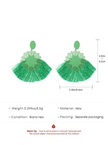 1雙波西m亞流蘇耳墜適合女士適用於度假 - 耳環 - 查看 5