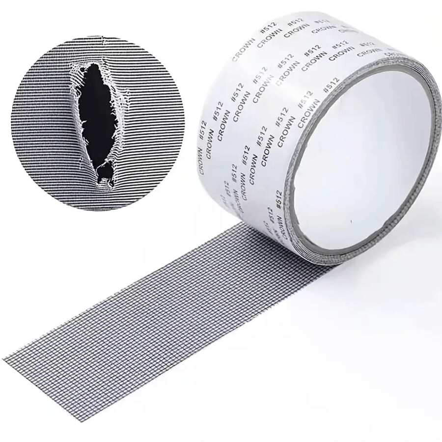 1 Màu Cửa Sổ Sửa Chữa Màn Hình Miếng Dán Hiện Đại Cửa Sổ Polyamide Sửa Chữa Màn Hình Miếng Dán Kính Cường Lực Cho Gia Đình - Màu xám đen - Xem 1