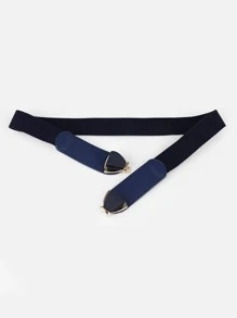 Cute 1pc Women Symmetrical Buckle Fashion Corset Belt For Daily Decoration Valentine's Day Summer, School Fall, Autumn, Halloween - Navy Blue - View 2