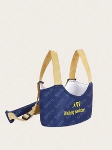 Baby Letter Đồ họa đi bộ khai thác - Màu xanh hải quân - Xem 5