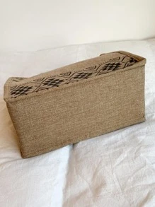 Geometric Graphic Tote Bag Vacation Style - Khaki - View 8